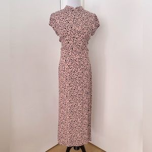 Reformation Dress, Pink w/ Black Leopard Print Sz. 8